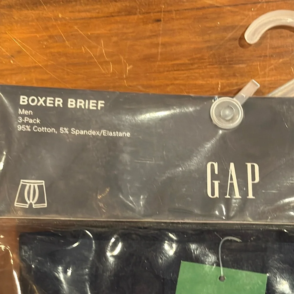 NWT Gap Men’s Boxer Briefs 3 Pairs Multi Pack Set S 30-31” Navy Red Cotton NEW